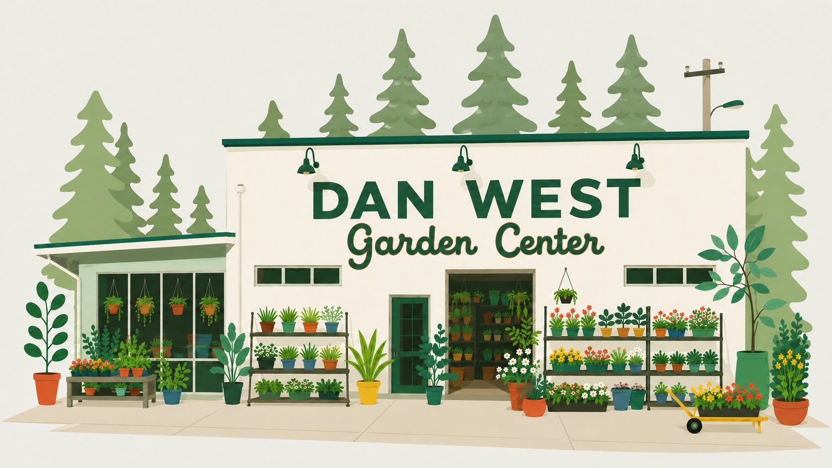 Dan West Garden Center building on Poplar Avenue